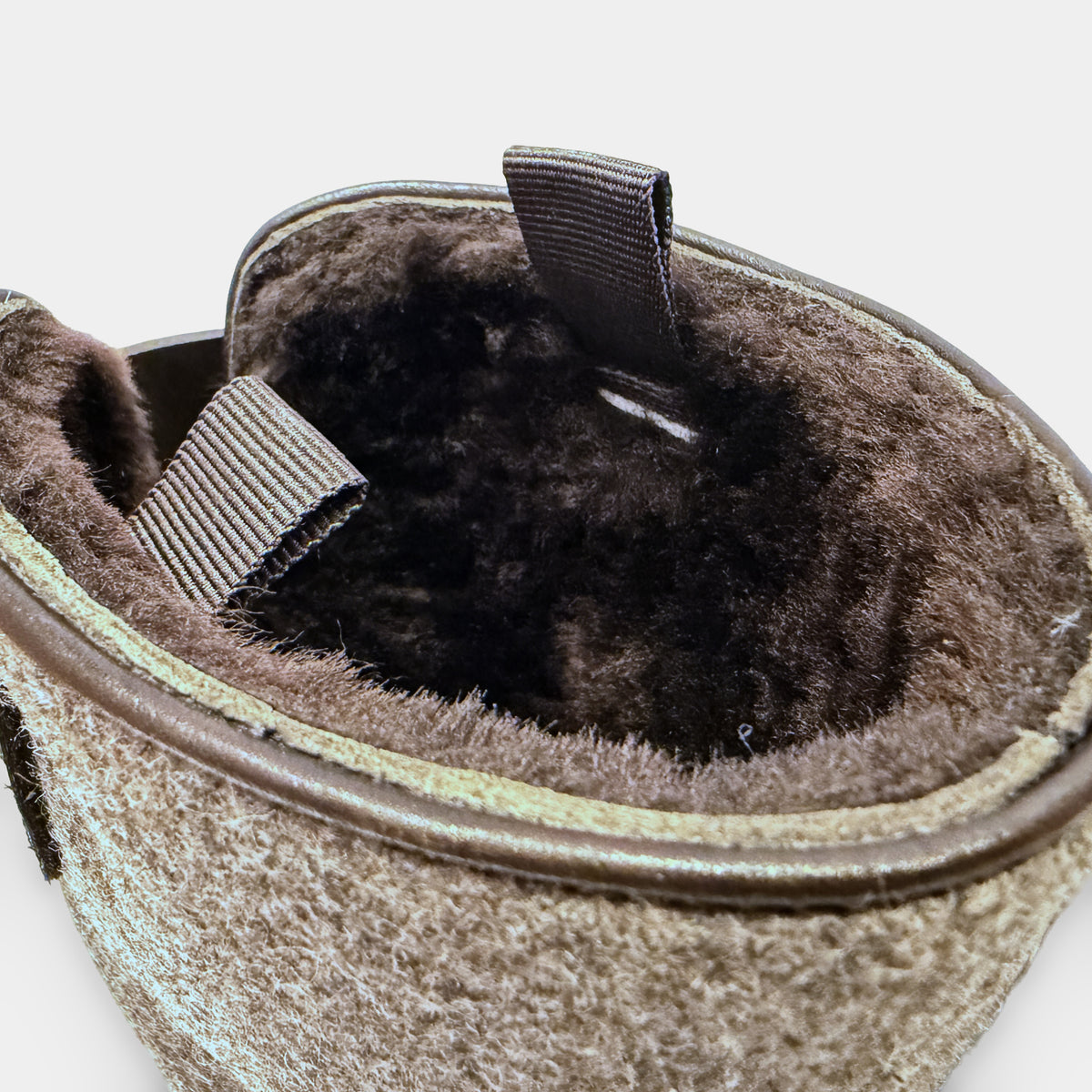 Winterstiefel Xaver dunkelbraun, Detail Lammfellfutter